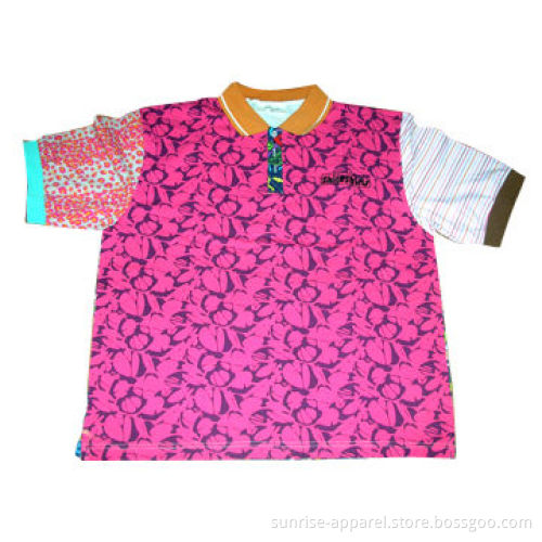 Men's Mixed Golf Shirt, Made of Cotton